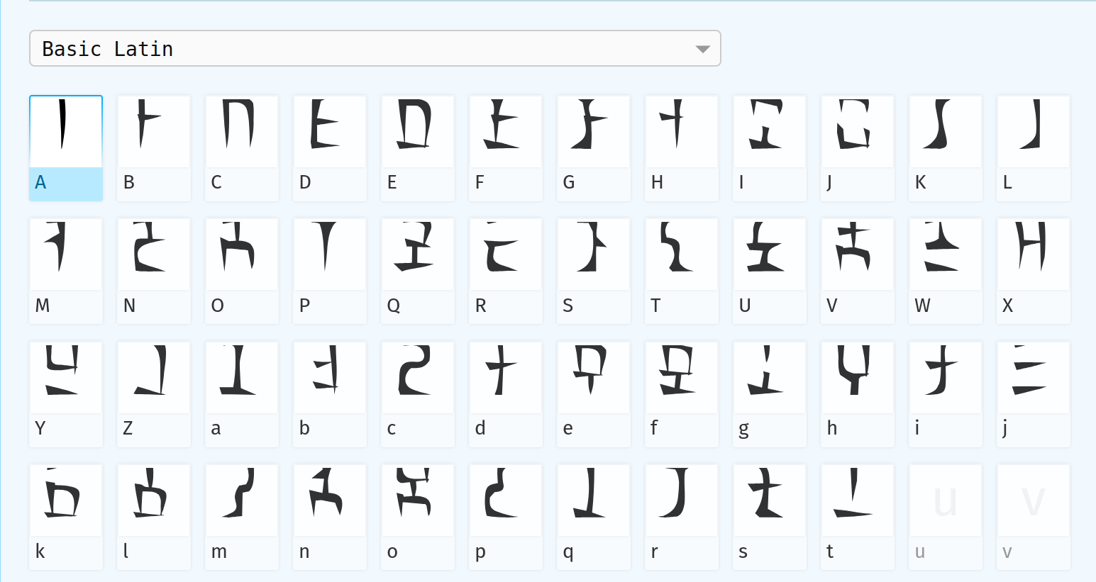 Glyphr Studio Interface